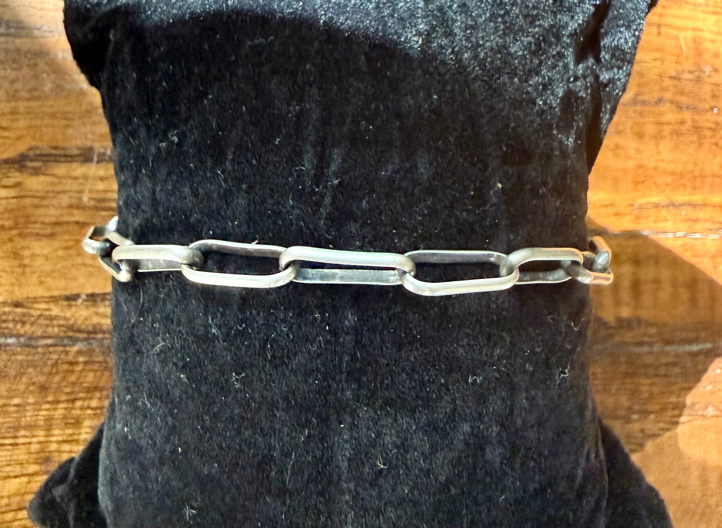 Paper clip chain bracelet.