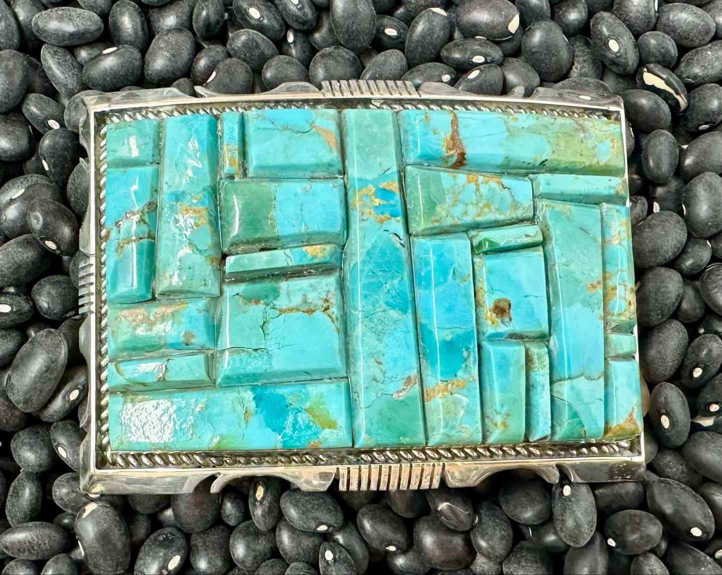Kingman Turquoise Outlay Buckle